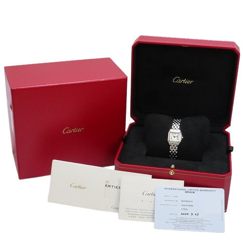 【2024年保証書付】 WSPN0019 パンテールドゥカルティエミニ SS クオーツ シルバー