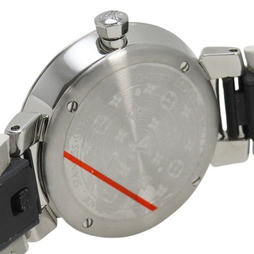 QA109 Tambour Slim SS Quartz White Diamond Bezel Shell