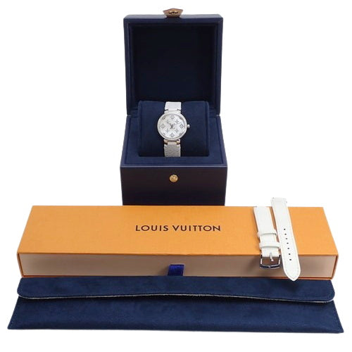 QA109 タンブール スリム SS クオーツ ホワイト ダイヤベゼル シェル