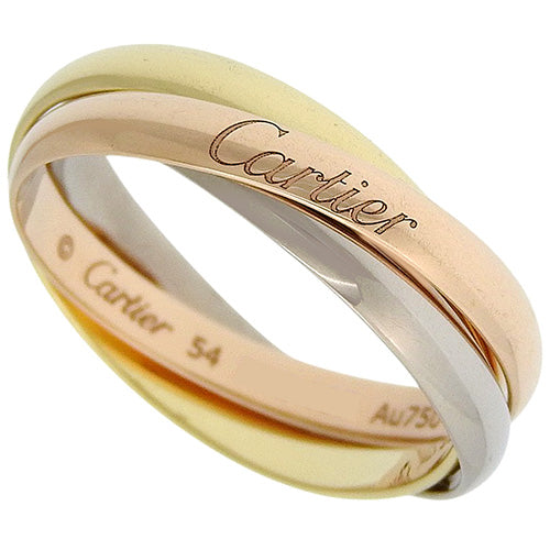 Trinity Ring, Yellow Gold (K18YG), White Gold (K18WG), Pink Gold (K18PG), Accessory, Jewelry