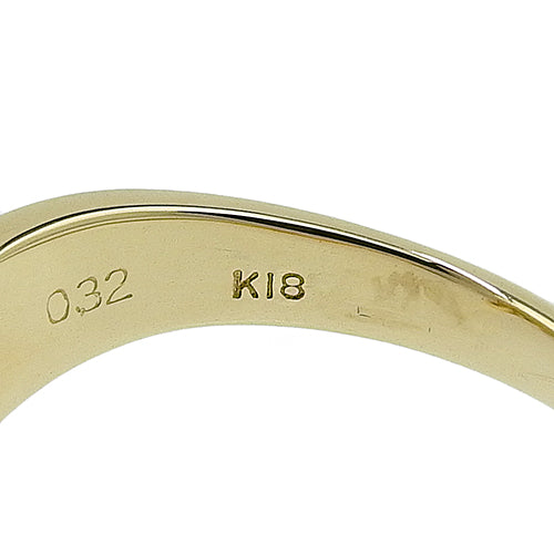 Diamond Ring D0.32 K18 Yellow Gold YG