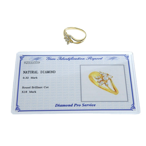 Diamond Ring D0.32 K18 Yellow Gold YG