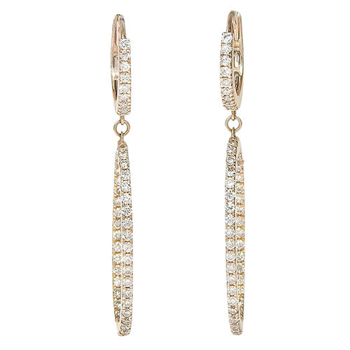 Hoop earrings D0.35/D0.35 K18 pink gold PG