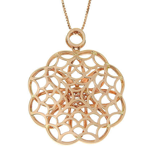 Diamond Flower Necklace D0.54 K18 Pink Gold PG