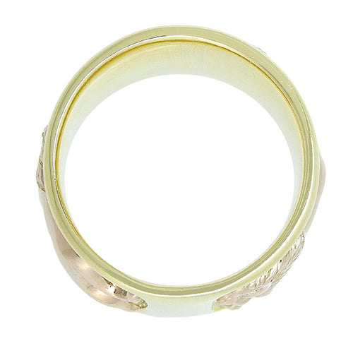 ライオン ダイヤモンド リング D0.03 Pt900プラチナ K18 イエローゴールド YG