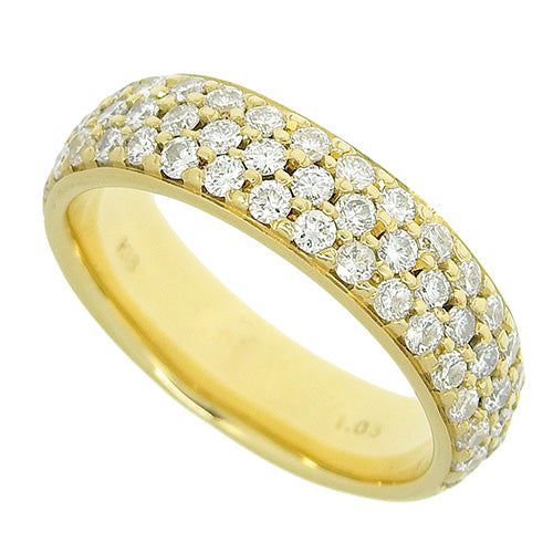 Diamond Half Eternity Ring D1.03 K18 Yellow Gold YG