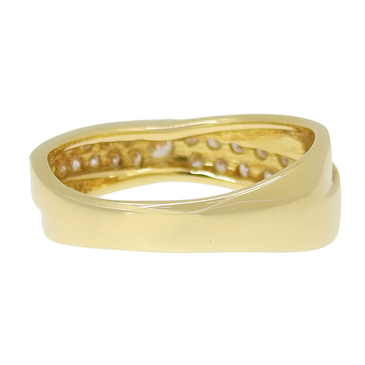 Double Diamond Ring D0.51 K18 Yellow Gold YG