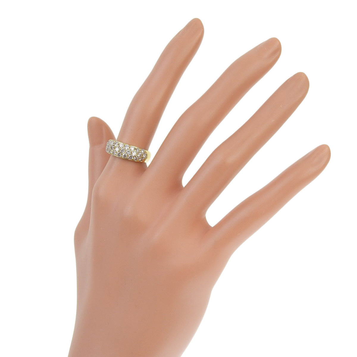 ダイヤモンド ハーフエタニティリング D1.211 K18 イエローゴールド YG