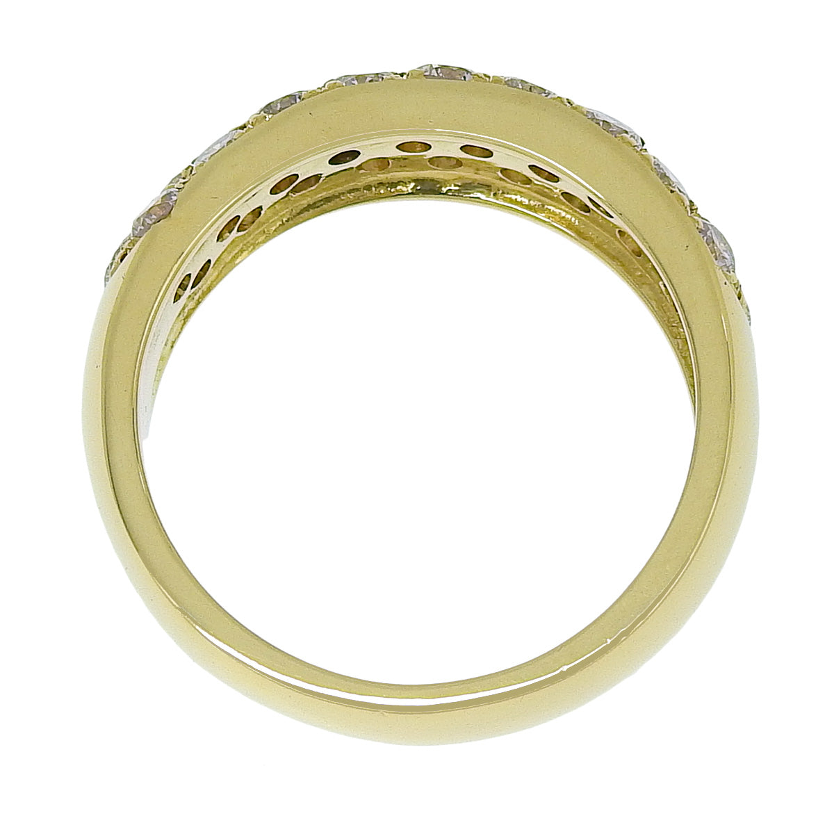 钻石半永恒戒指 D1.211 K18 黄金 YG