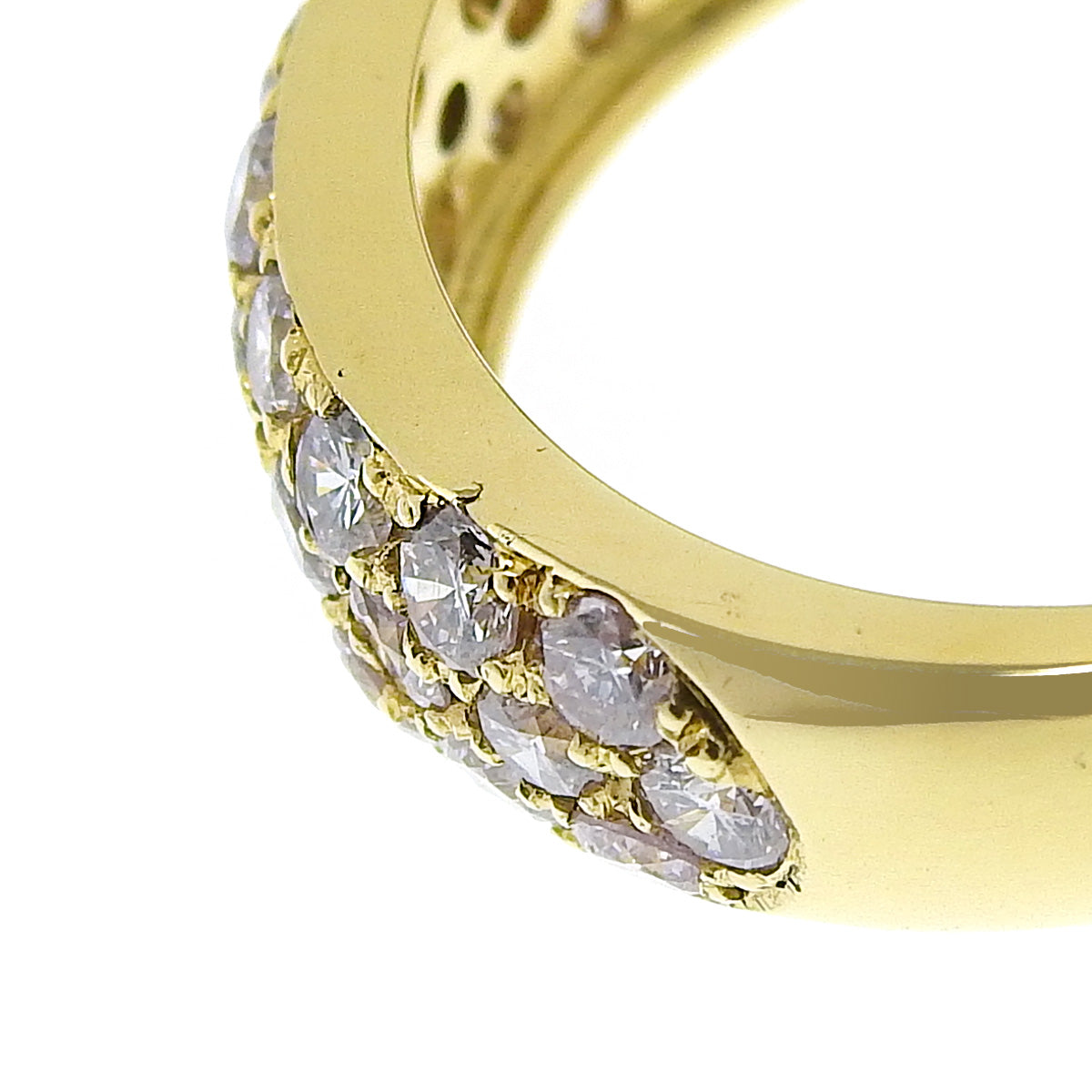 ダイヤモンド ハーフエタニティリング D1.211 K18 イエローゴールド YG