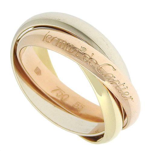 les must de Cartier Trinity Ring in 18K Yellow Gold (YG), 18K Pink Gold (PG), 18K White Gold (WG)