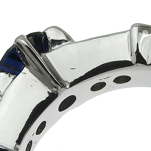 蓝宝石和钻石星形戒指 S0.629/D0.45 Pt900 铂金