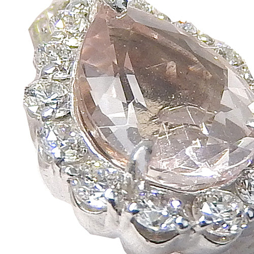 摩根石与钻石项链,摩根石/钻石 0.99/D0.33,18K 白金,WG