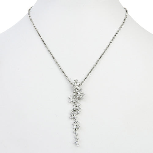 ダイヤモンド ネックレス D2.28,0.84 K18 ホワイトゴールド WG