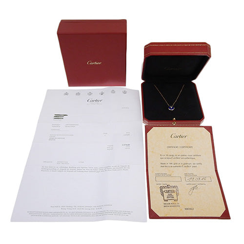 Amulet de Cartier 项链,18K 黄金镶嵌钻石和青金石。