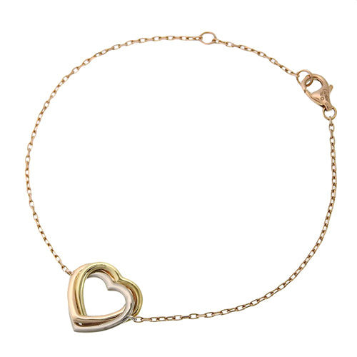 トリニティハート ブレスレット K18 イエローゴールド YG K18 ピンクゴールド PG K18 ホワイトゴールド WG