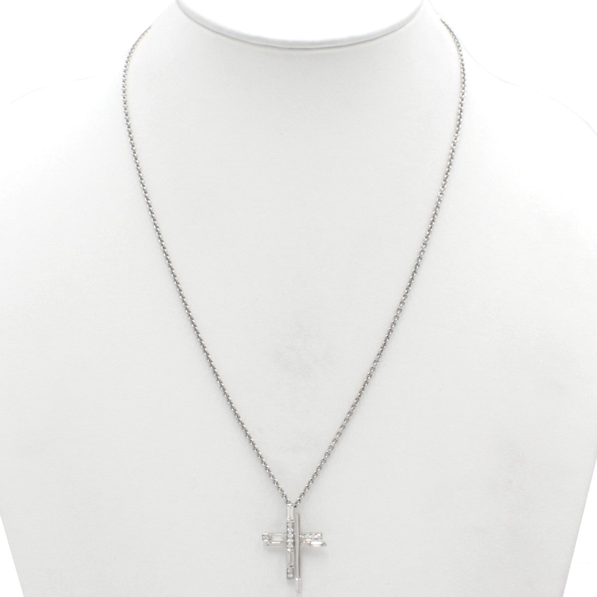 Traffic Cross Pendant with Diamonds and Platinum Cross Motif