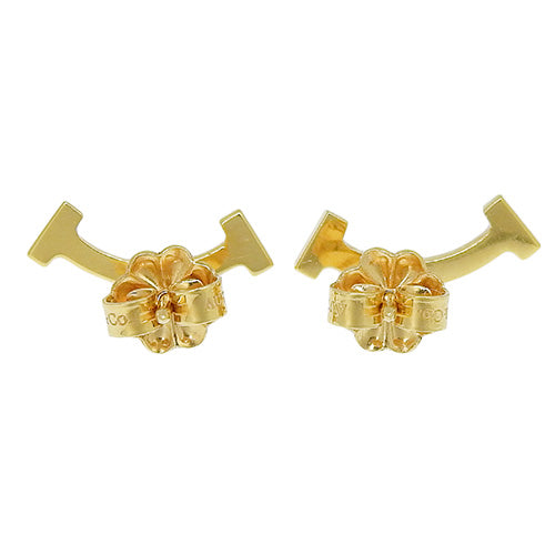 スマイル ピアス ダイヤモンド K18 イエローゴールド YG