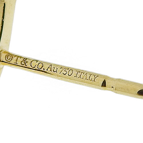 18K 黄金钻石微笑耳环