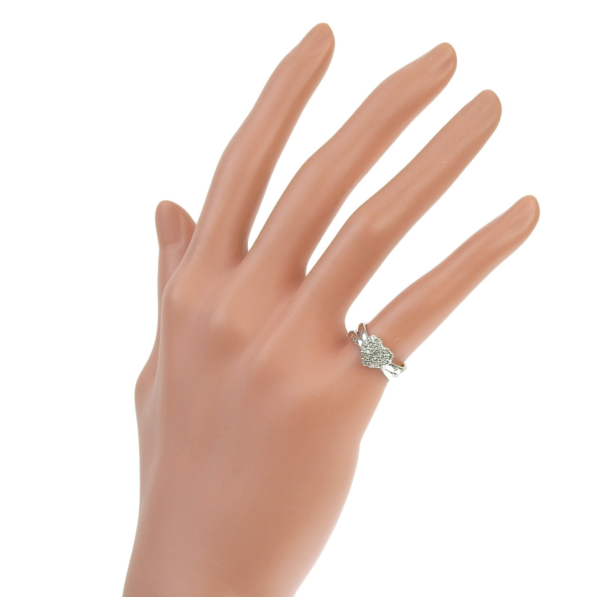 Diamond Heart Ring D0.34 K18 White Gold WG