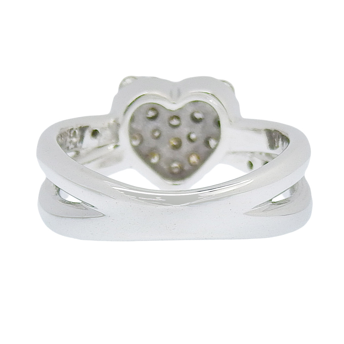 ダイヤモンド ハート リング D0.34 K18 ホワイトゴールド WG