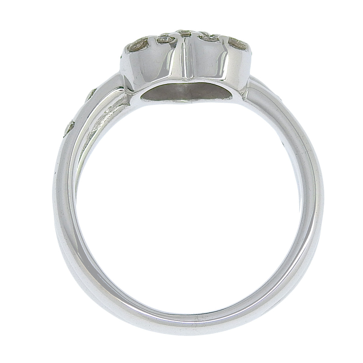 钻石心形戒指 D0.34 K18 白金 WG