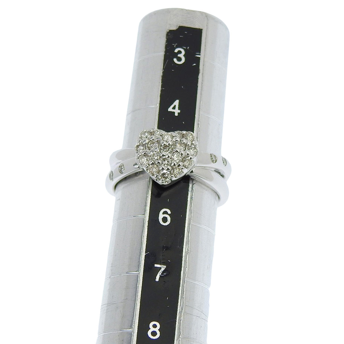 钻石心形戒指 D0.34 K18 白金 WG