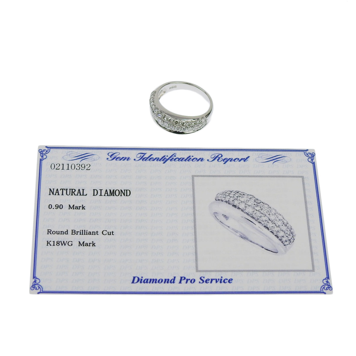 钻石戒指 D0.90 K18 白金 白金密镶