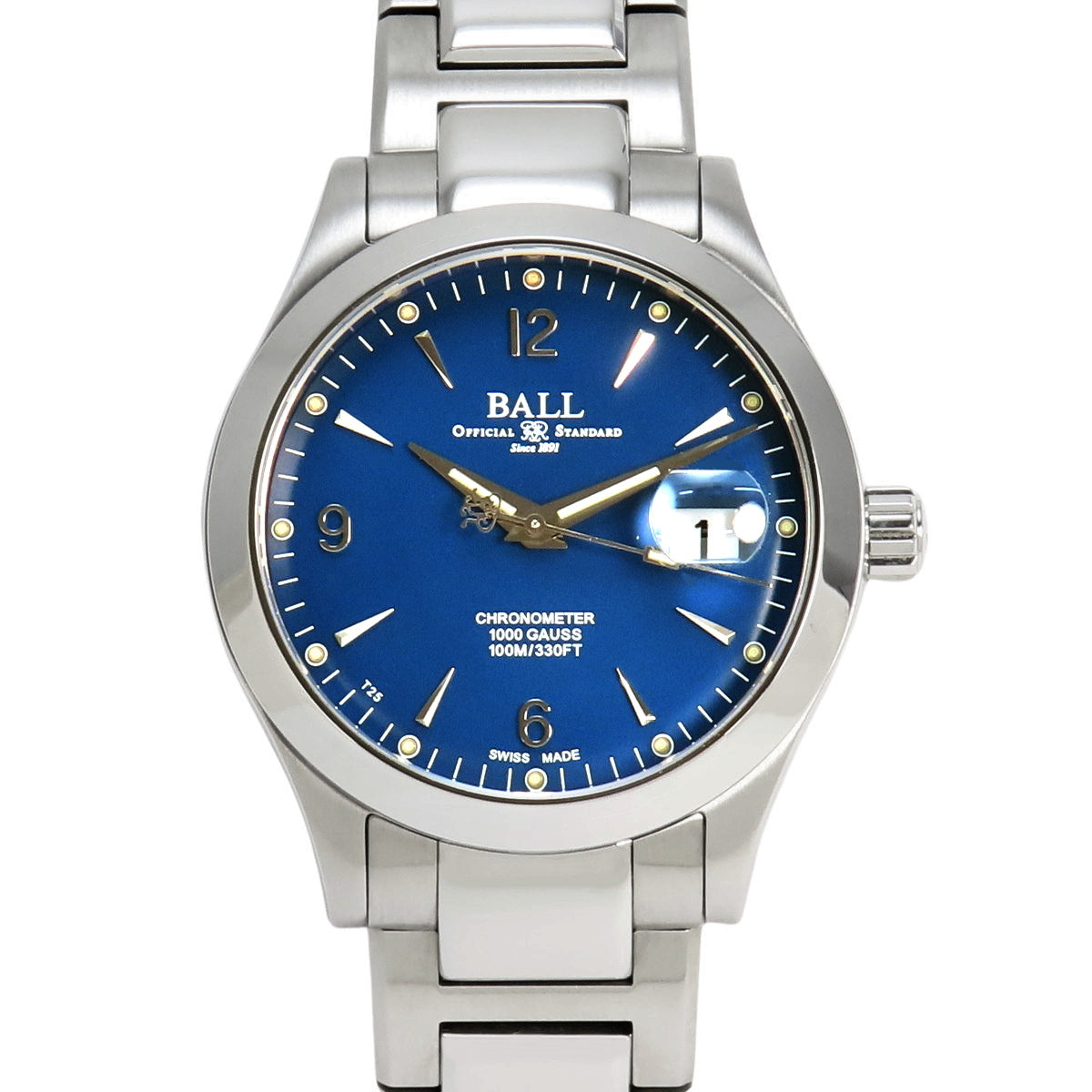 NM9026C-S5CJ-BE 工程师款 俄亥俄州天文台认证计时码表 不锈钢 自动上链 蓝色