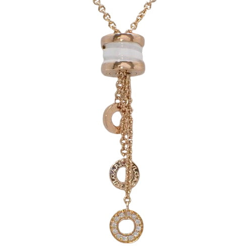 B-zero1 Element Necklace Diamond K18 Pink Gold PG Ceramic B-zero1