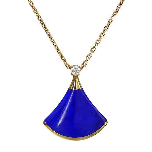 ディーヴァドリーム ネックレス ラピスラズリ/ダイヤモンド K18 ピンクゴールド PG