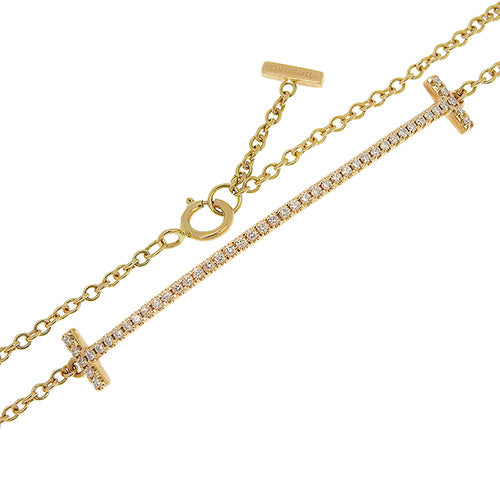 スマイル ブレスレット スモール ダイヤモンドD0.12 K18 イエローゴールド YG