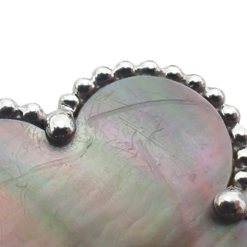 Magic Alhambra Bracelet, 5 Motifs, White Mother-of-Pearl/Grey Mother-of-Pearl/Chalcedony, 18K White Gold, WG