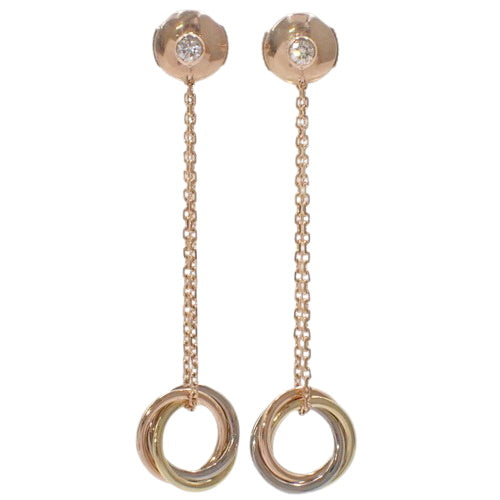 Sweet Trinity Earrings with Diamonds in 18K Yellow Gold (YG), 18K Pink Gold (PG), 18K White Gold (WG)