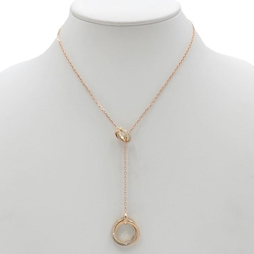 Two for Trinity Necklace, Diamond, Yellow Gold (K18YG), Pink Gold (K18PG), White Gold (K18WG), Jewelry, Line Diamond