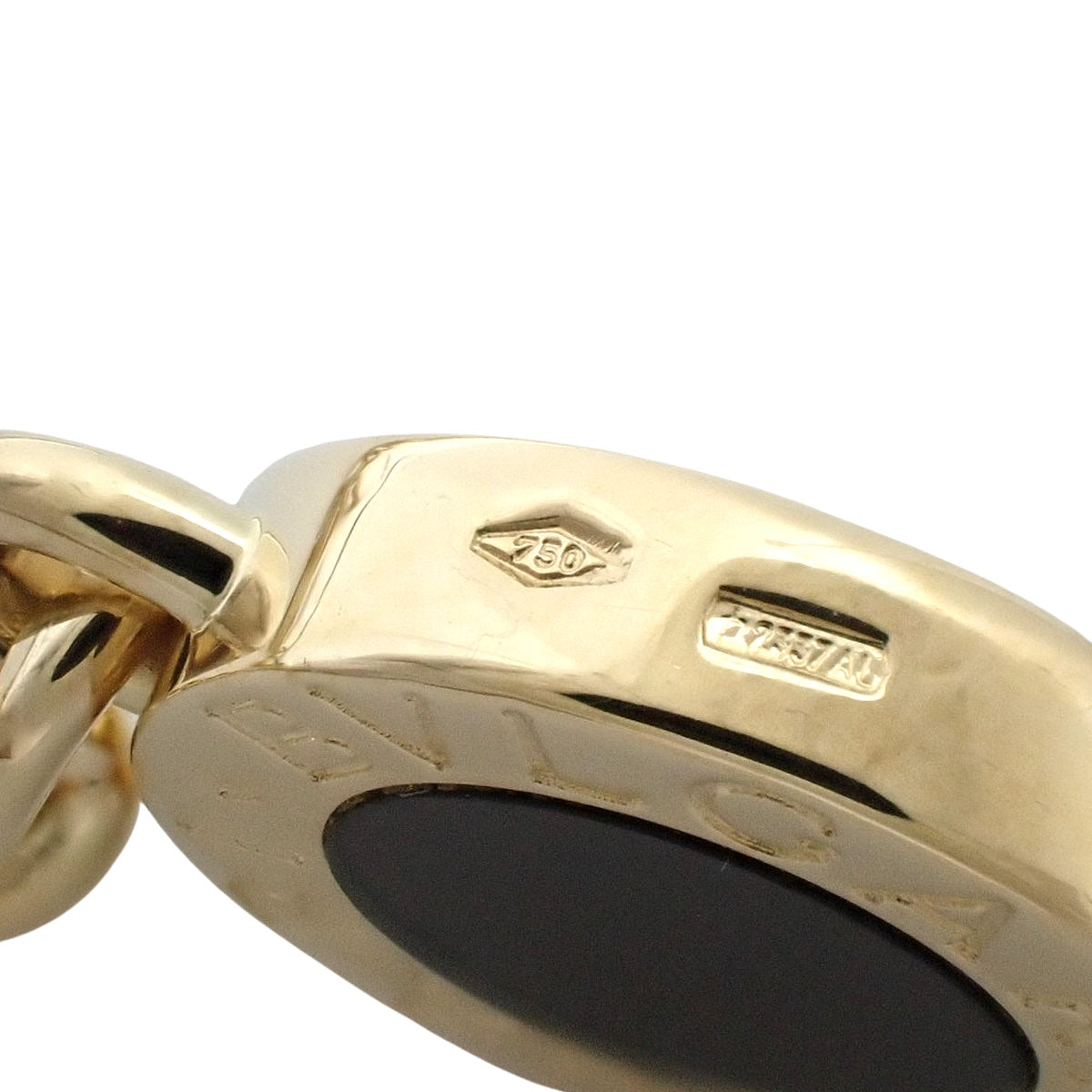 缟玛瑙和18K黄金长项链