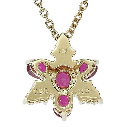 Ruby and Diamond Necklace R0.98/D0.27 K18 Yellow Gold YG