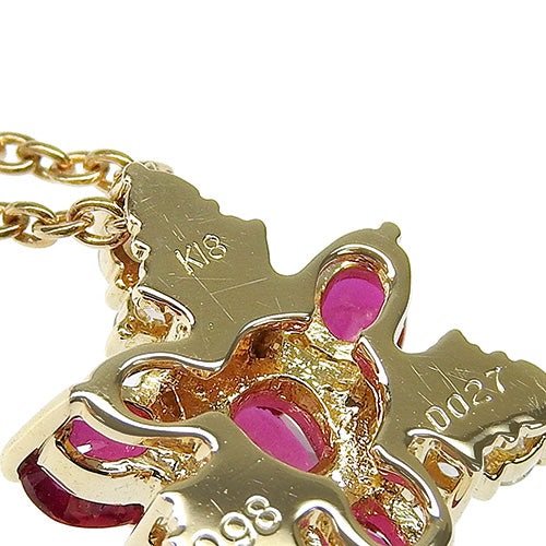 Ruby and Diamond Necklace R0.98/D0.27 K18 Yellow Gold YG