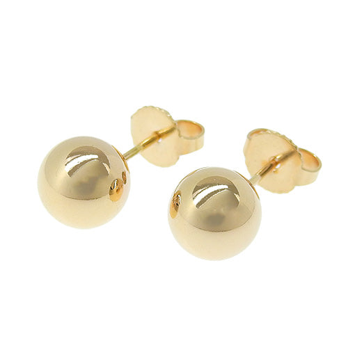 18K 玫瑰金和 PG 材质球形耳环