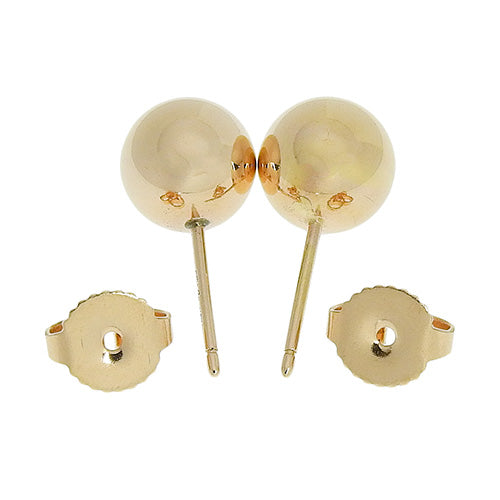 Ball earrings in 18K pink gold and PG