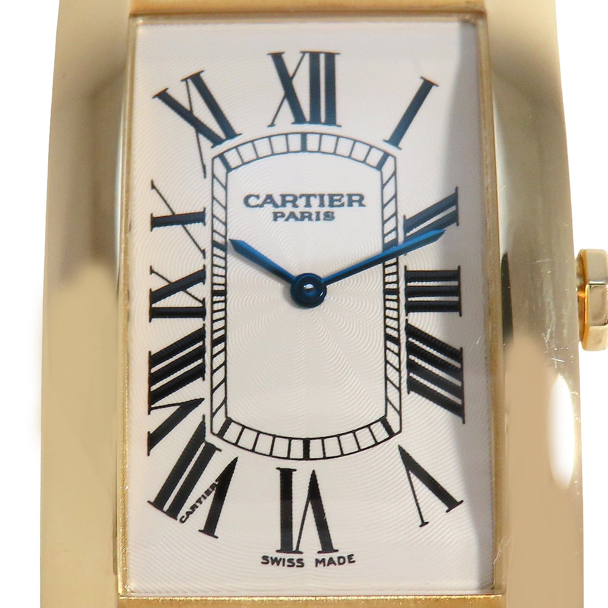 タンクアメリカンLM W2604751 YG/革 ホワイト 手巻き メンズ