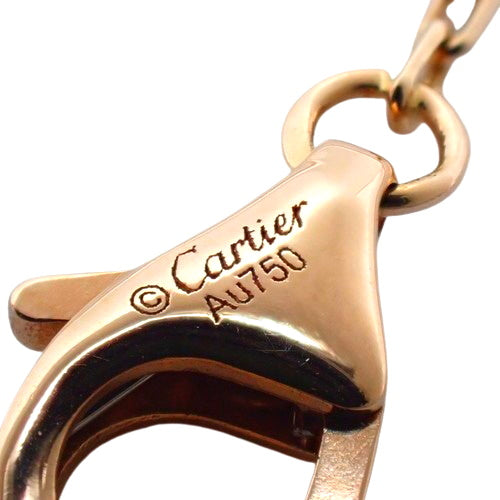 18K 玫瑰金和 PG 钻石双 C 标志项链