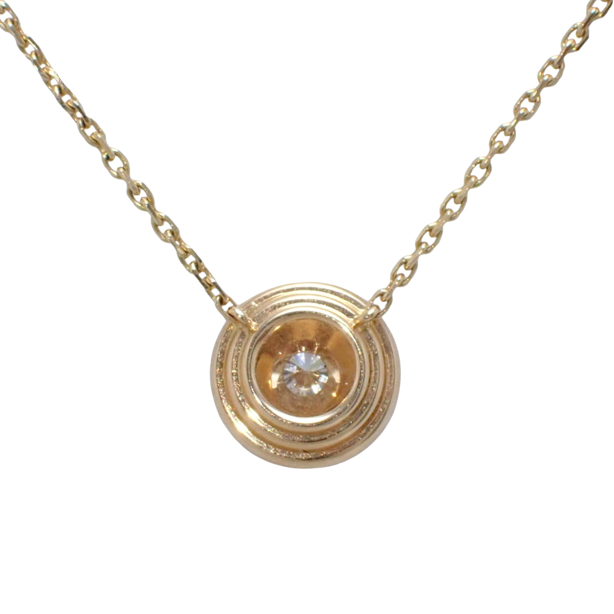 ダムール ネックレス ダイヤモンド 0.19 K18 ピンクゴールド PG パヴェ ジュエリー ペンダント