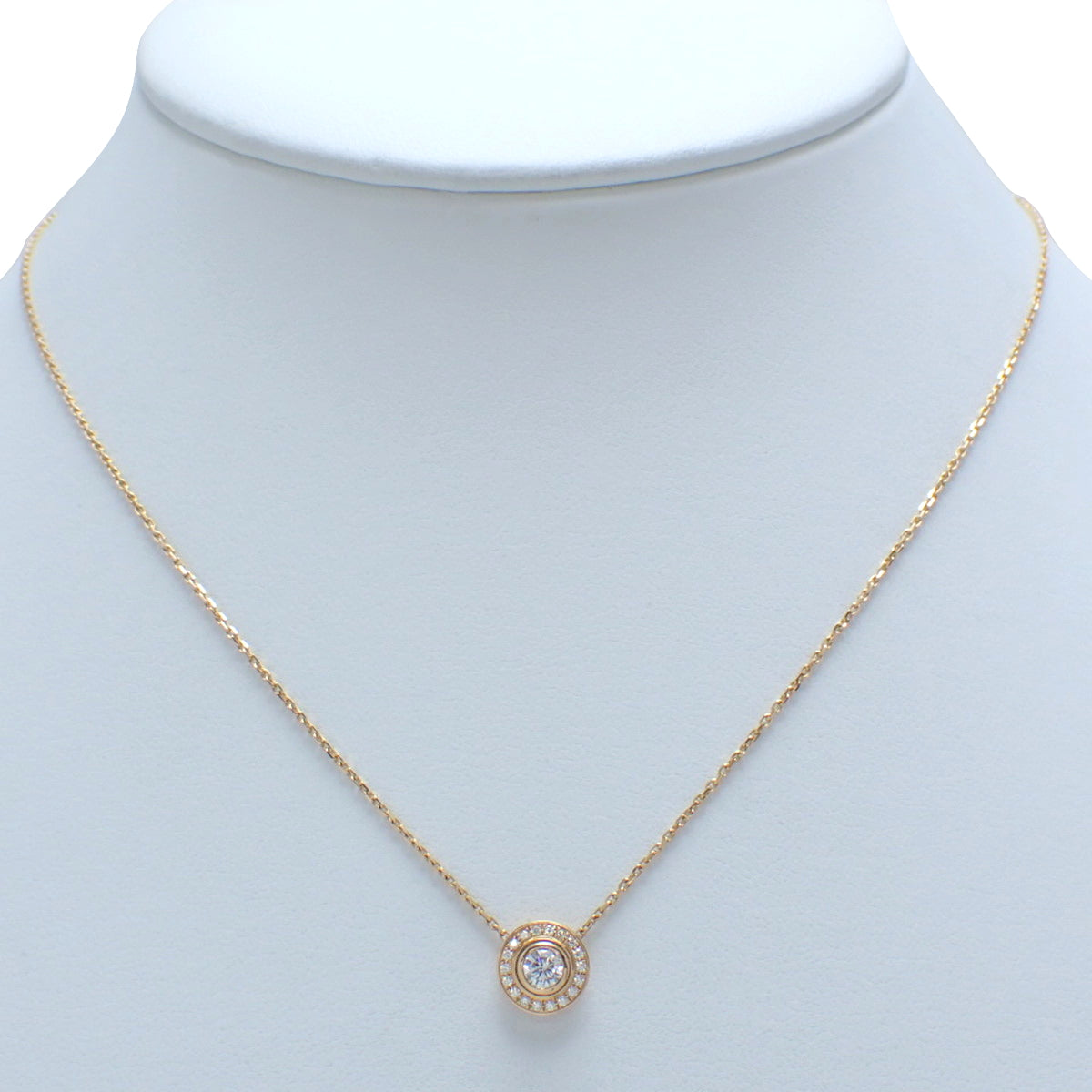 D'Amour Diamond Necklace 0.19K 18K Pink Gold PG Pave Jewelry Pendant