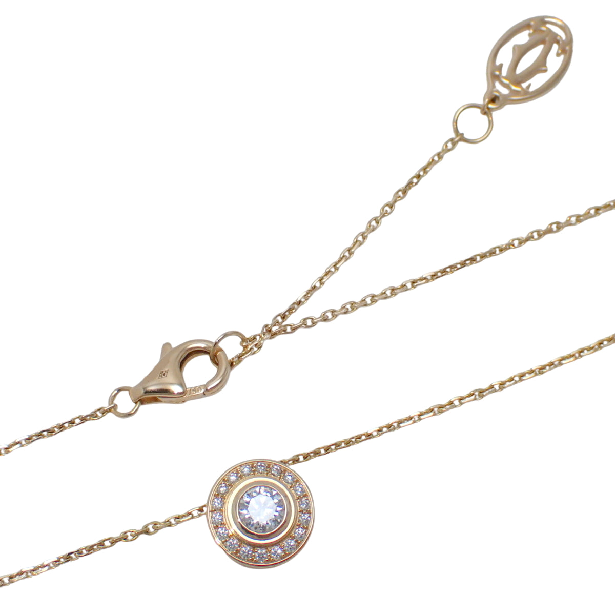 D'Amour Diamond Necklace 0.19K 18K Pink Gold PG Pave Jewelry Pendant