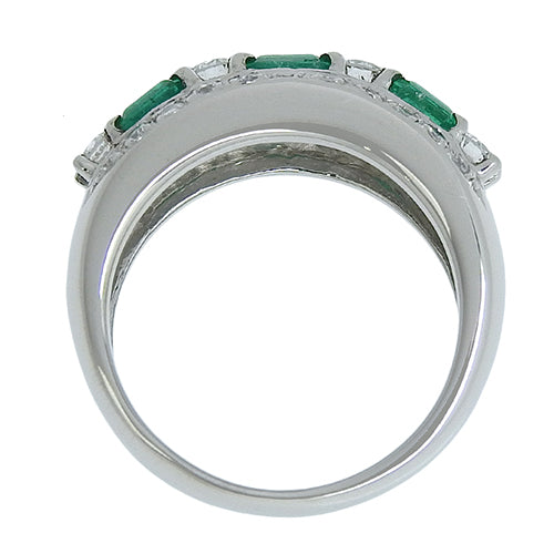 祖母绿和钻石戒指,E0.76/D0.70,Pt900铂金