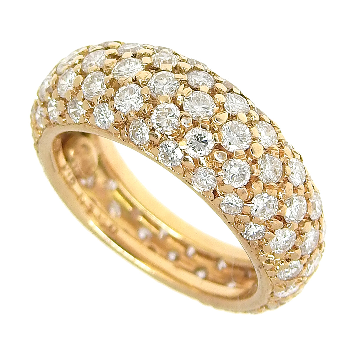 Pave Diamond Ring D1.50 K18 Pink Gold PG