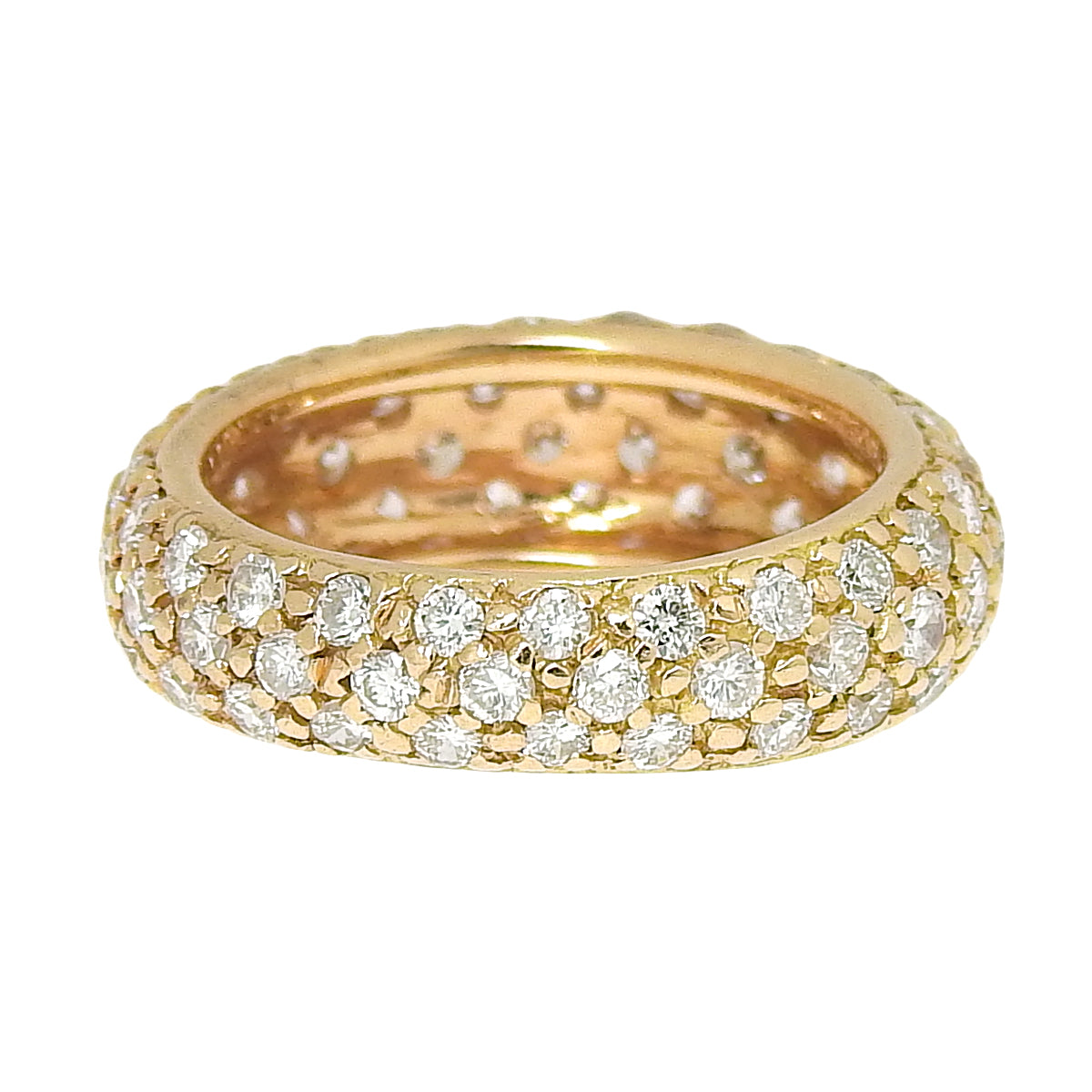 Pave Diamond Ring D1.50 K18 Pink Gold PG