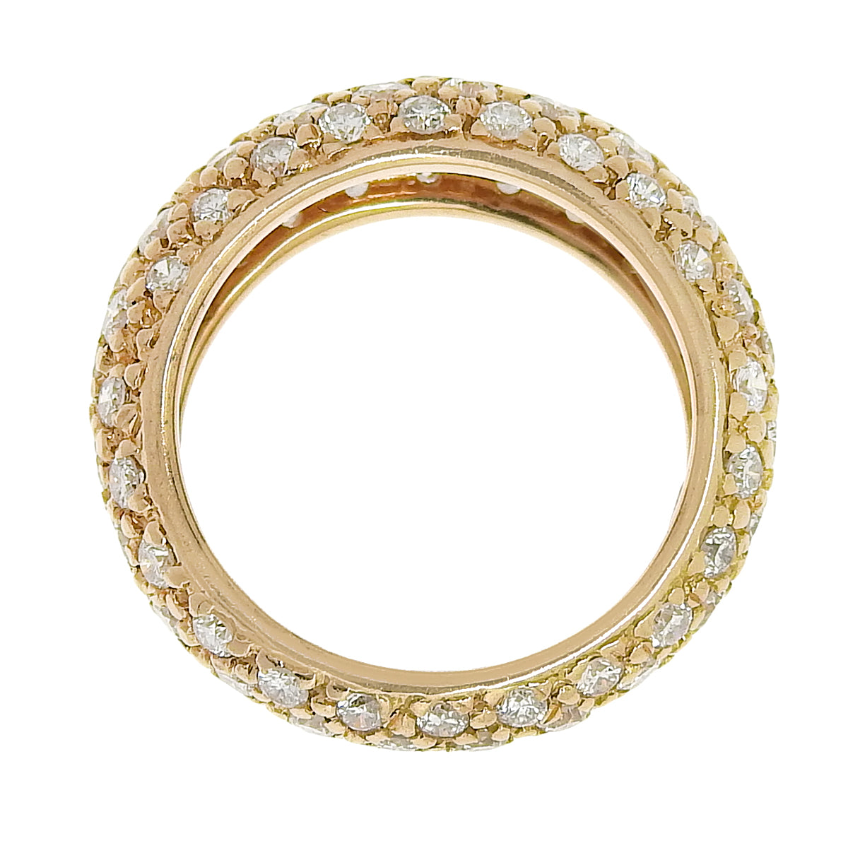 Pave Diamond Ring D1.50 K18 Pink Gold PG