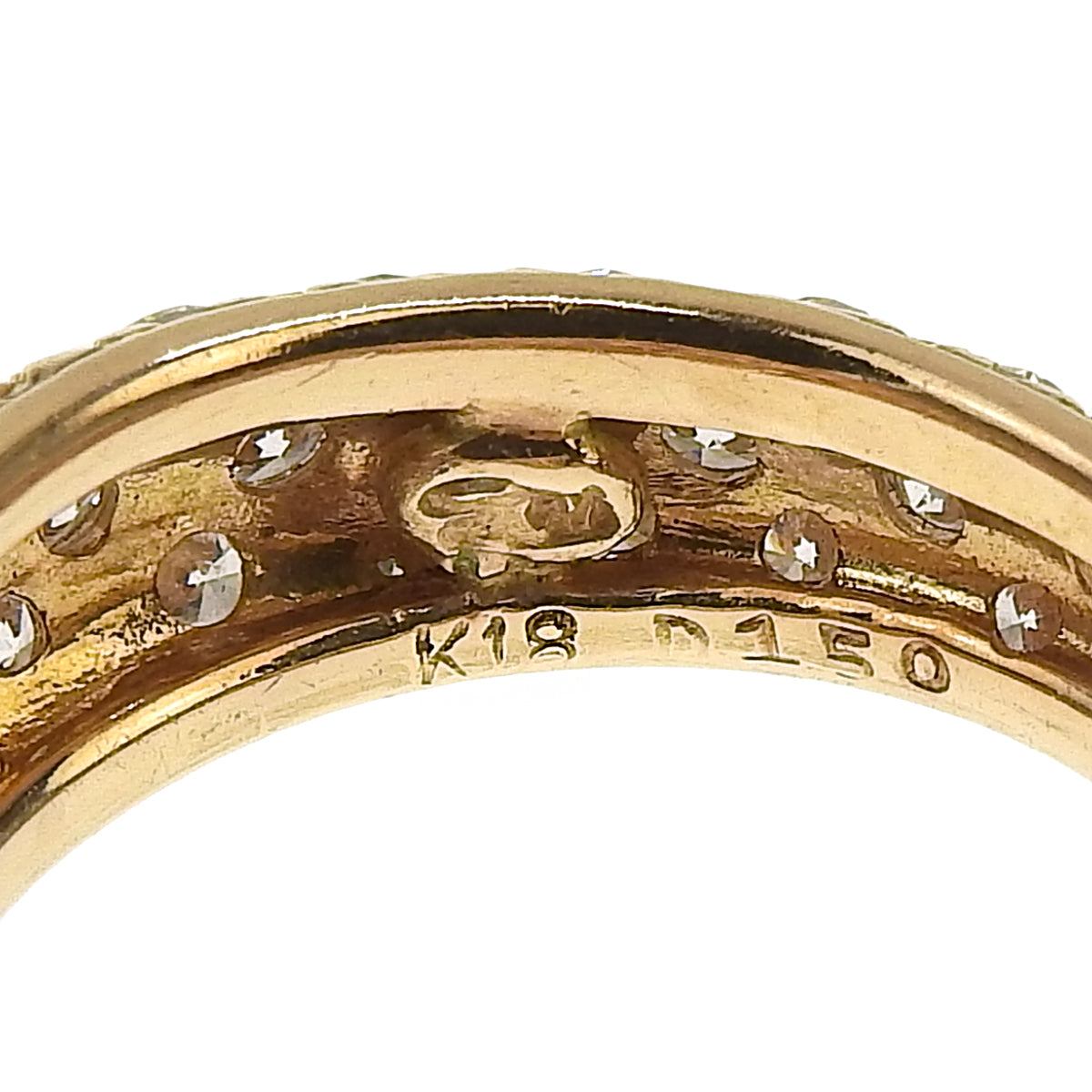 Pave Diamond Ring D1.50 K18 Pink Gold PG